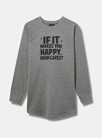 If It Makes You Happy Classic Fit Cozy Fleece Crew Sweatshirt