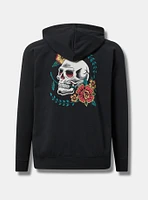 Tattoo Skull Classic Fit Cozy Fleece Hoodie