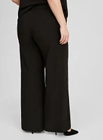 Wide Leg Studio Refined Crepe High Rise Pant