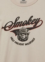 Smokey The Bear Classic Fit Long Sleeve Drop Shoulder Tee