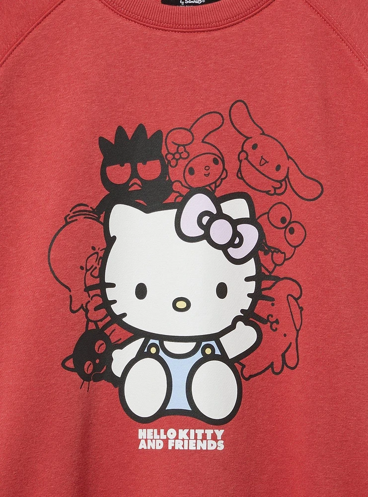 Hello Kitty Classic Fit Cozy Fleece Raglan Sweatshirt