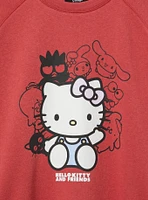 Hello Kitty Classic Fit Cozy Fleece Raglan Sweatshirt