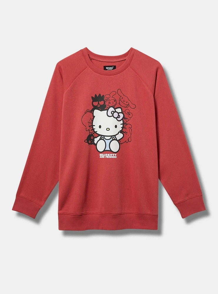 Hello Kitty Classic Fit Cozy Fleece Raglan Sweatshirt