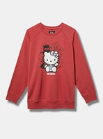 Hello Kitty Classic Fit Cozy Fleece Raglan Sweatshirt