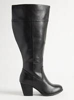 Almond Toe Heeled Knee Boot (WW