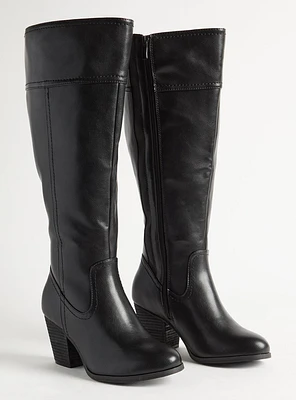 Almond Toe Heeled Knee Boot (WW