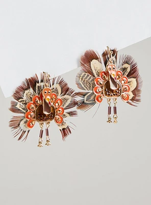 Thankful Turkey Statement Earring