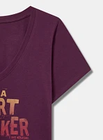 Pat Benatar Classic Fit Cotton V Neck Tee