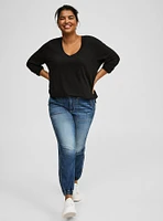 Heritage Slub V Neck Pocket Long Sleeve Tee