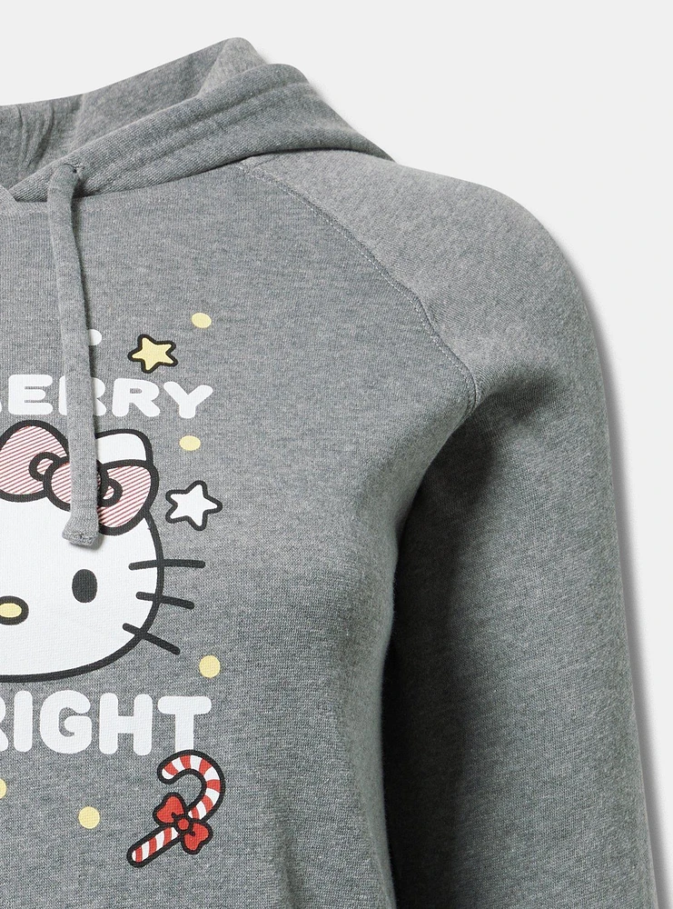 Hello Kitty Holiday Classic Fit Cozy Fleece Raglan Hoodie