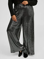 Wide Leg Sequin High Waisted Pant