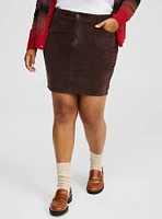 Stretch Corduroy Mini Skirt