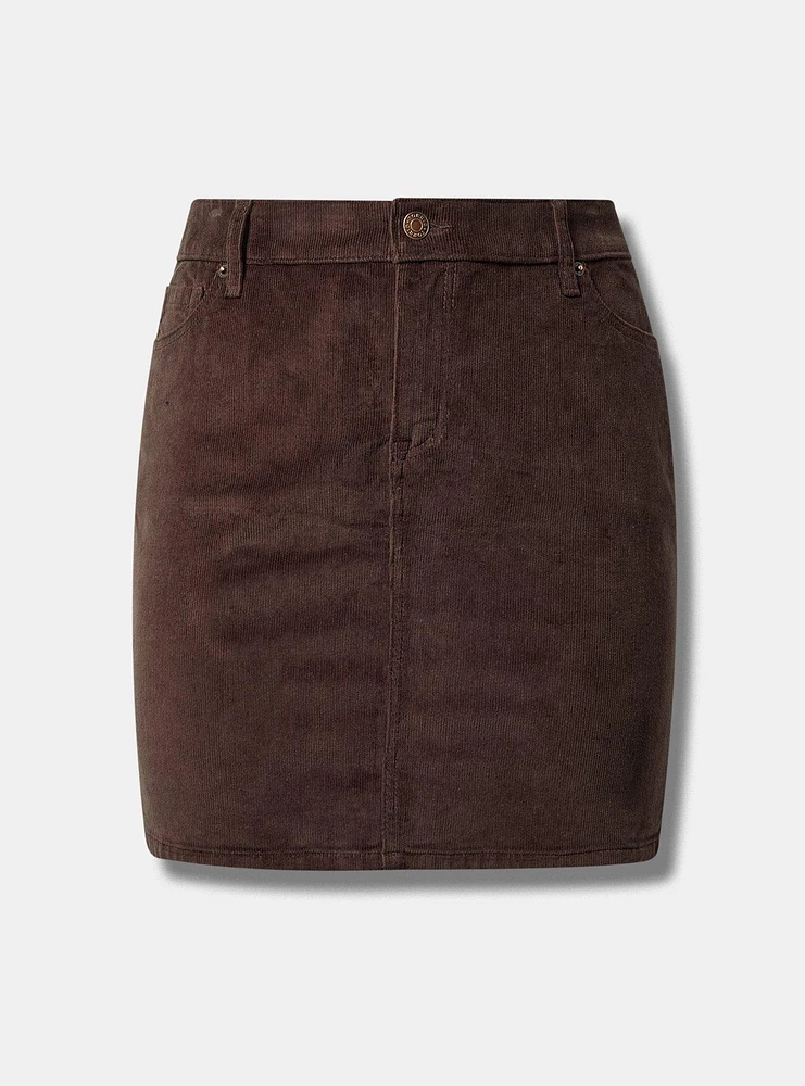 Stretch Corduroy Mini Skirt