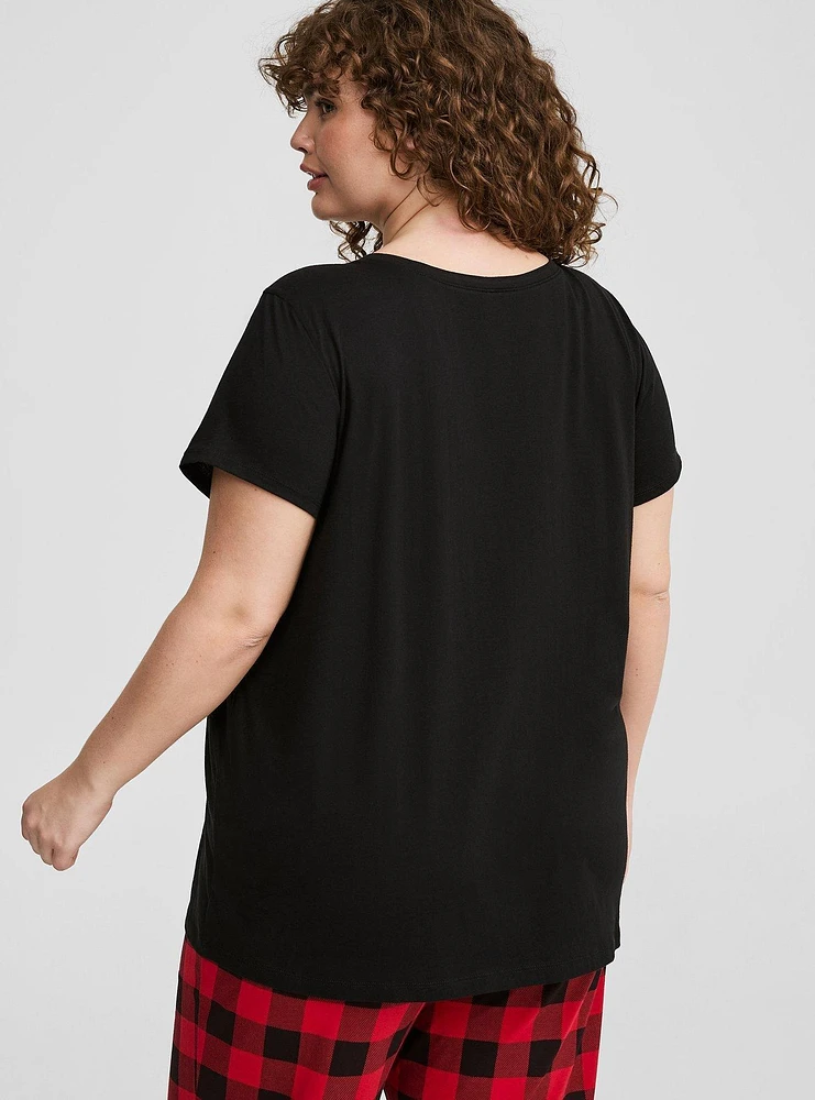 Cotton Relaxed Crew Sleep Tee