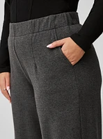 Pull-On Wide Leg Fleece High Rise Pant