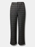 Pull-On Wide Leg Boucle High Rise Pant