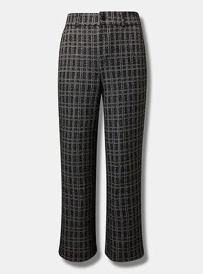 Pull-On Wide Leg Boucle High Rise Pant