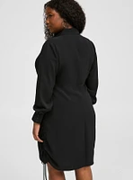 Long Sleeve Button Front Shirt Dress