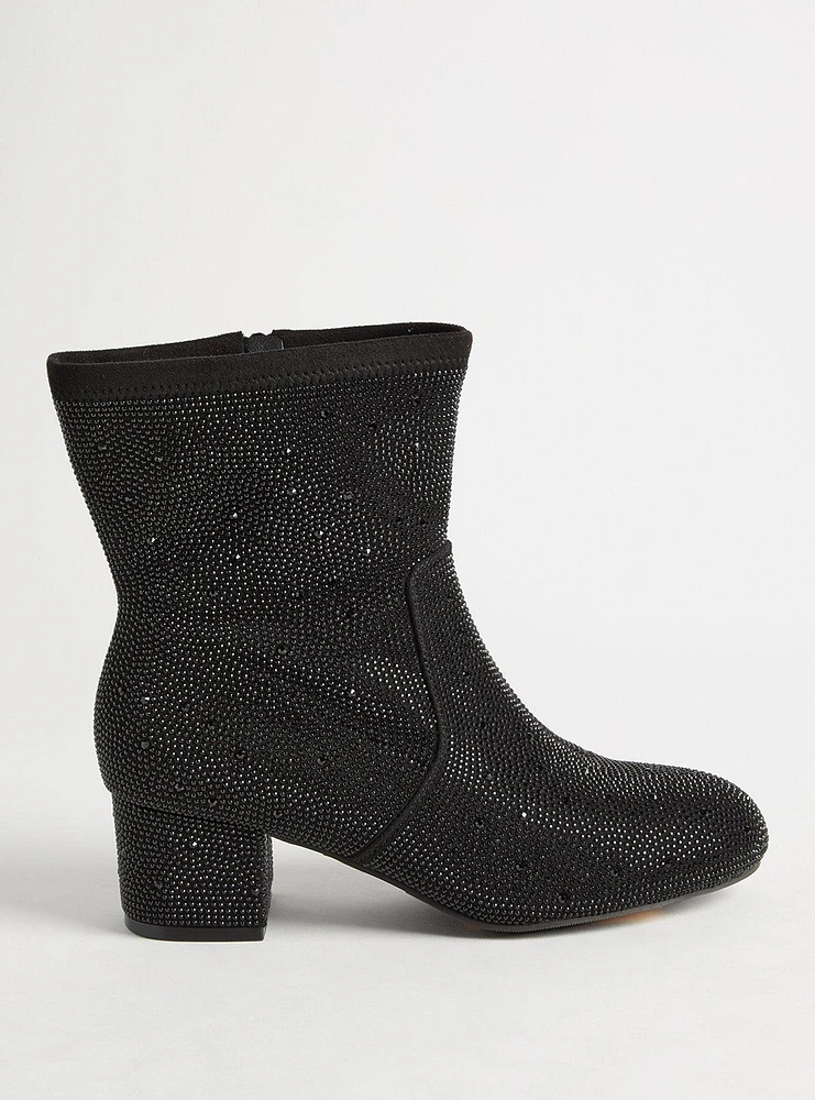 Stretch Embellished Bootie (WW