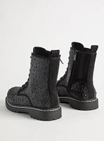 Embellished Laceup Combat Bootie (WW