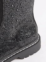 Embellished Laceup Combat Bootie (WW