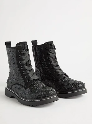 Embellished Laceup Combat Bootie (WW)