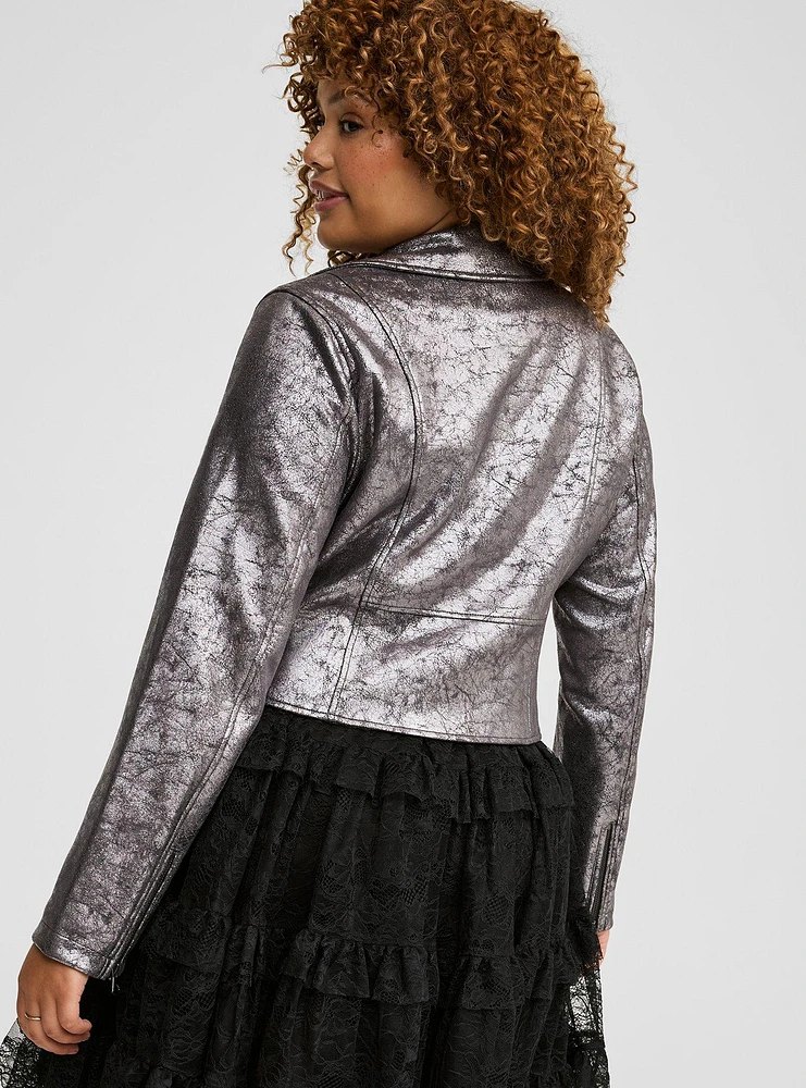 Metallic Moto Jacket