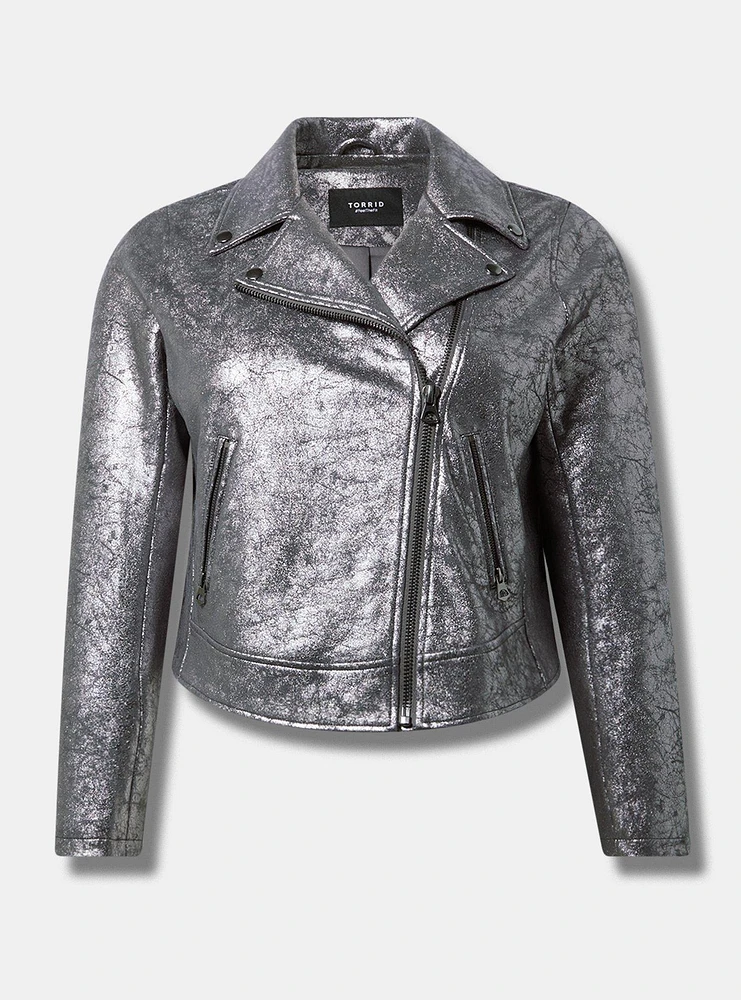 Metallic Moto Jacket