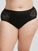 Leakproof Cotton And Lace Mid Rise Hipster Panty