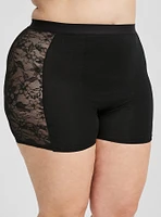 Leakproof Cotton And Lace High Rise Shortie Panty