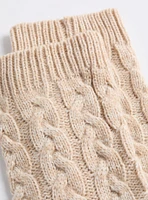 Cable Knit Crew Socks