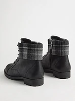 Laceup Sweater Cuff Bootie (WW