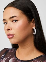 Rhinestone Hoop Earring