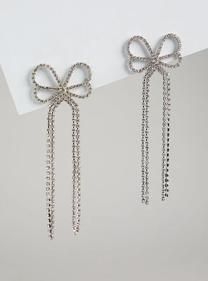 Pave Bow Statement Earring