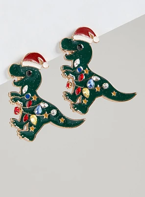 Holiday Dinosaur Statement Earring