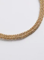 Rhinestone Rope Layered Necklace