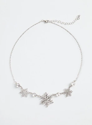 Snowflake Rhinestone Necklace