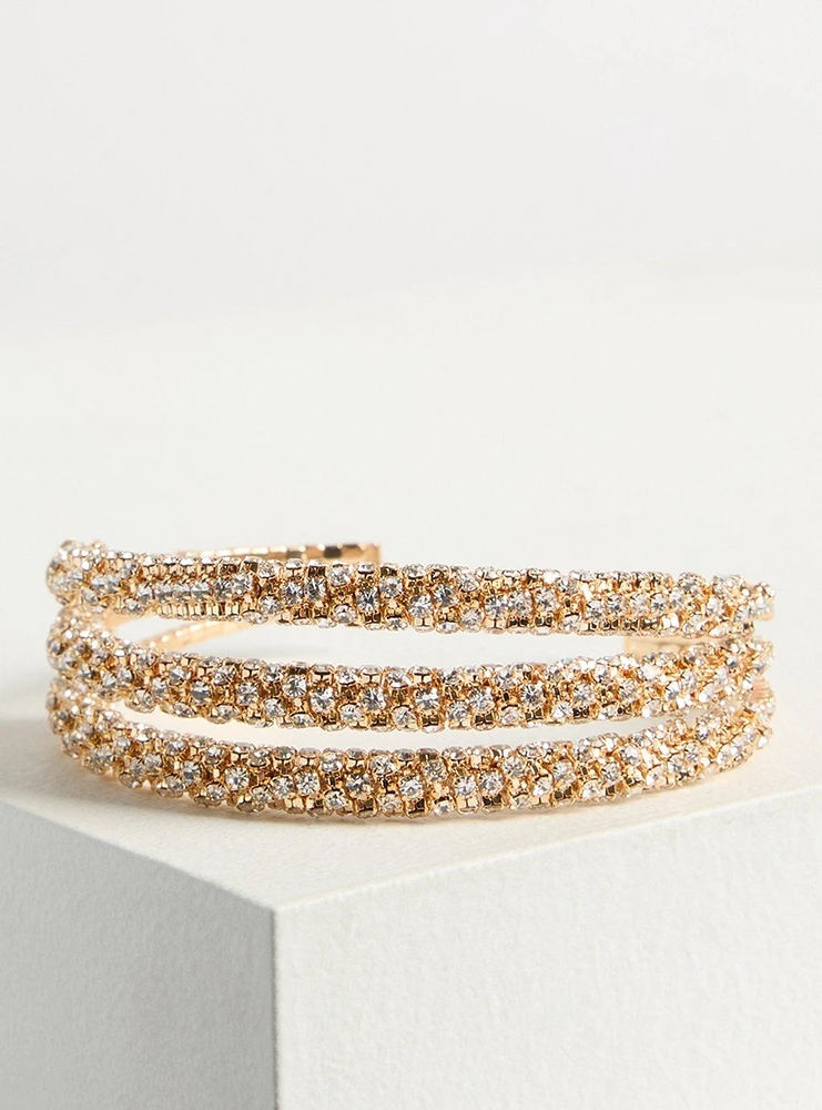 Rhinestone Cuff Bracelet