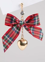 Plaid Bow Earring