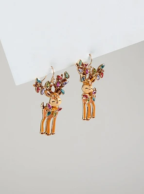 Reindeer Holiday Light Earring