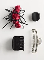 Rosette Hair Clip Set