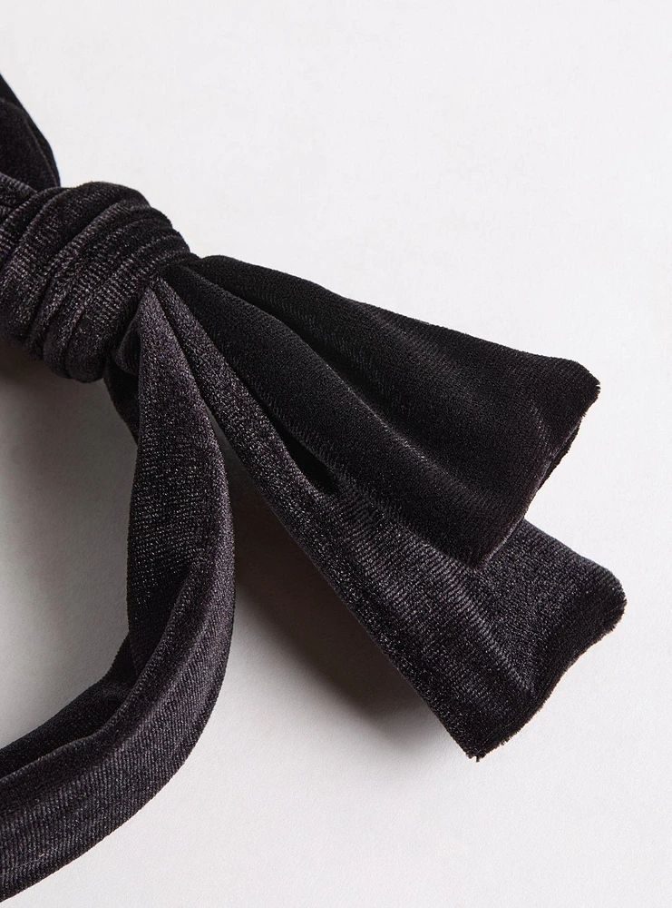 Velvet Bow Headband