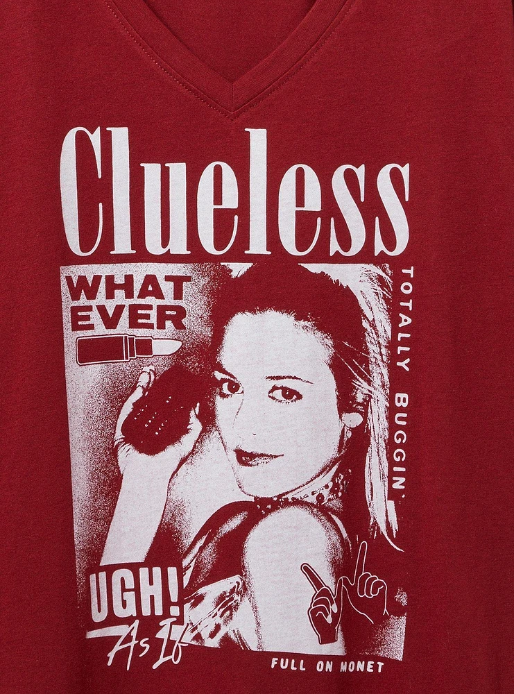 Clueless Classic Fit Cotton V-Neck Tee