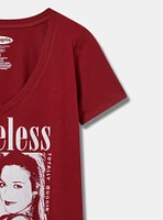 Clueless Classic Fit Cotton V-Neck Tee