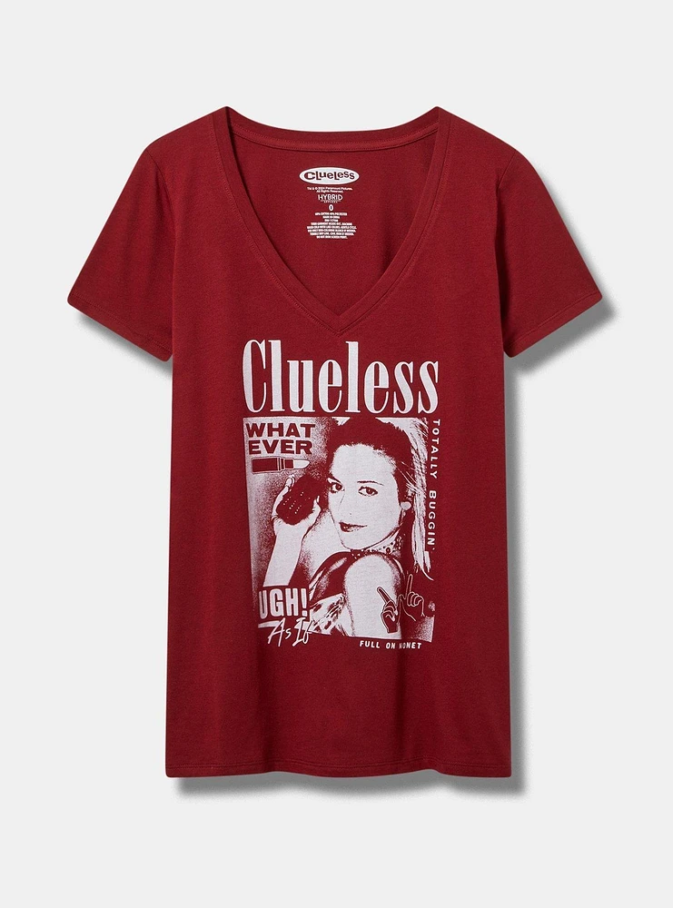 Clueless Classic Fit Cotton V-Neck Tee