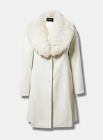 Softest Coat Fit & Flare Fur Collar