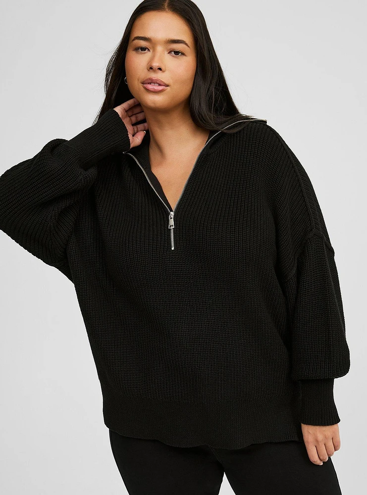 Quarter Zip Pullover Sweater