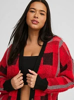 Luxe Cozy Eyelash Drop Shoulder Cropped Cardigan