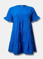 Short Sleeve Woven Babydoll Dress