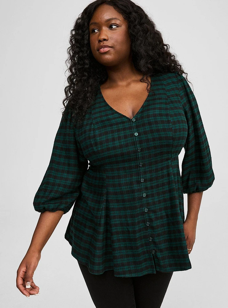 Fit And Flare Softest Flannel Tunic